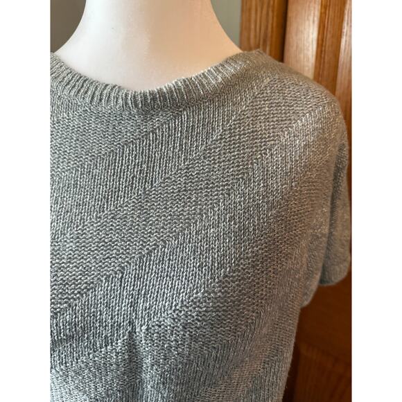 Vintage Condor Silver Sweater Size Small Silk/Rayon 80's - Picture 4 of 6